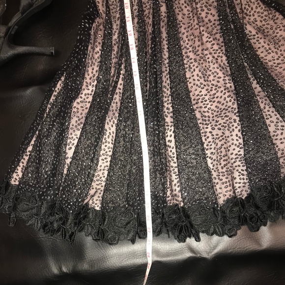 SOLD-Prom or Formal Strapless Black lace Dress Jr Sz 9 - Picture 7 of 8